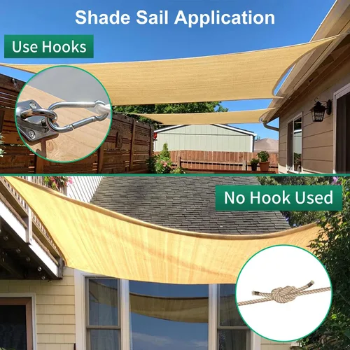 Vista 5 de Kit de accesorios para toldo de 6 pulgadas, juego de 84 piezas de accesorios de montaje de vela de acero inoxidable con 48 pies (12 pies x 4) cables