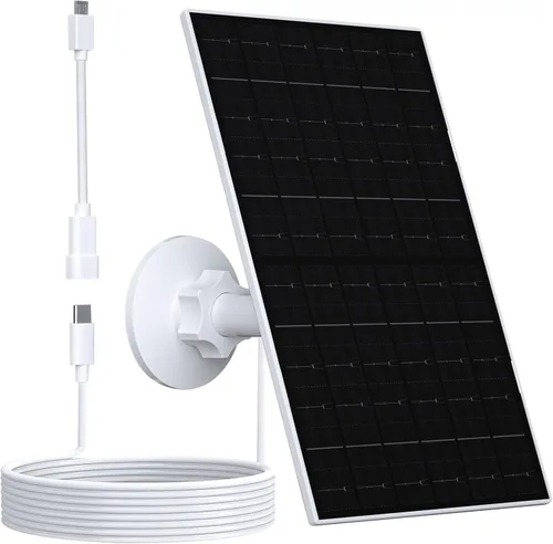 Panel solar de 7 W para cámara de seguridad, cargador de panel solar compatible con Eufycam 2C/2C Pro/2/2 Pro/E20/E40/E, panel solar USB con puerto