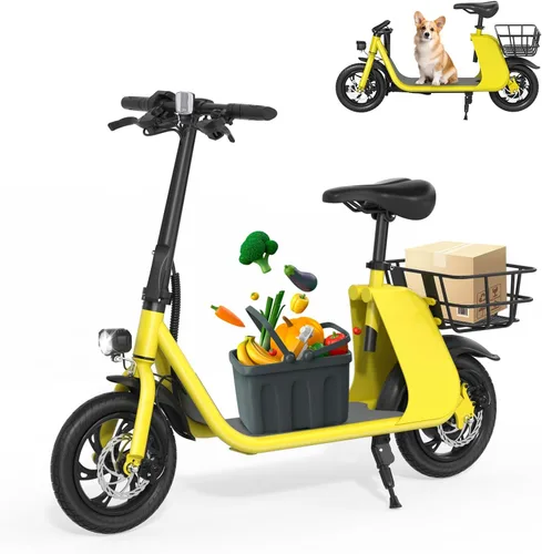 Vista 10 de RIDWIND Electric Scooter with Seat for Adults, 450W Motor Foldable E Scooter for Adults with LCD Display,15.5MPH, 20 Miles Range, Max Load 265LB