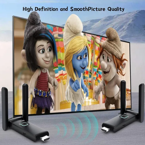 Vista 4 de Receptores y transmisor HDMI 4 inalámbricos, hasta 6 RX, sin calor, extensor Plug and Play, 165FT/50M, 2.4/5G Expansión simultánea inalámbrica