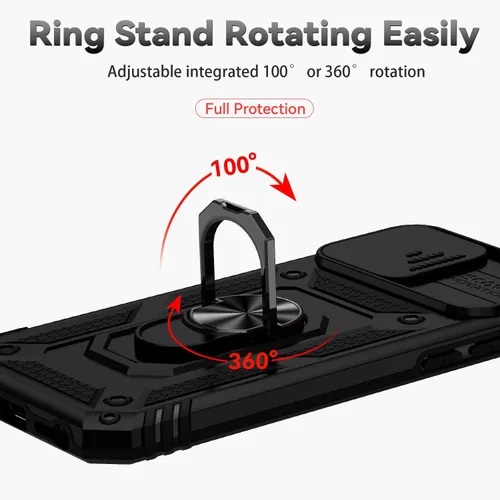 Vista 6 de Funda para iPhone SE (3ª y 2ª generación 2022/2020) y iPhone 8/7/6 con cubierta para lente de cámara, protector de pantalla HD, protección contra