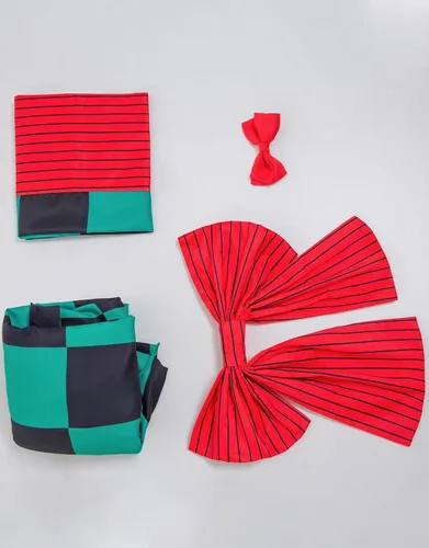 Vista 9 de miccostumes Kimono de anime unisex para cosplay, Haori japonés con Obi