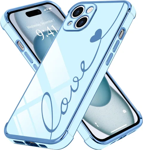 Vista 58 de LCHULLE Funda compatible con iPhone 12 para mujeres y niñas, bonito diseño de corazón de amor con enchapado de lujo, cubierta de TPU suave a prueba
