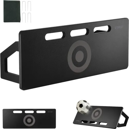 VEVOR Soccer Rebounder Board, Portable Soccer Wall with 2 Angles Rebound, Foldable HDPE Kickback Rebound Board, Soccer Training Equipment for Kids