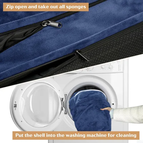 Vista 242 de Comfort Expression Cama ortopédica para perros extra grandes de 45 x 35 pulgadas, cama para mascotas XL de espuma tipo caja de huevos impermeable