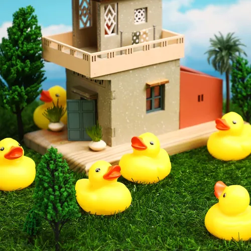 Vista 4 de Vinsot - Mini patos de goma a granel, juguetes de baño chirriantes