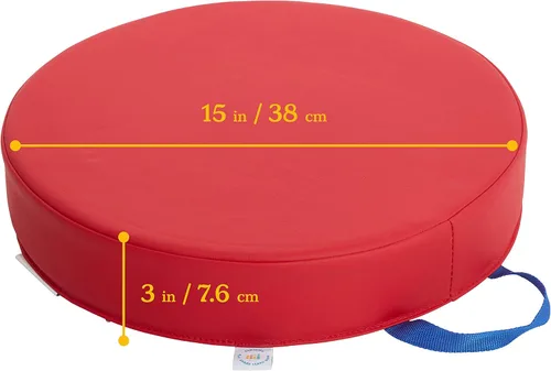 Vista 2 de ECR4Kids SoftZone Carry Me - Cojines de piso para asientos flexibles de aula, espuma de 3 pulgadas