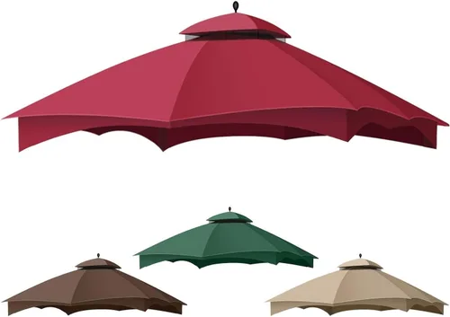 Flexzion Lowes Allen Roth - Toldo de repuesto para cenador de 10 x 12 pulgadas, compatible con GF-12S004B-1 y TPGAZ17-002, protección solar UPF 50