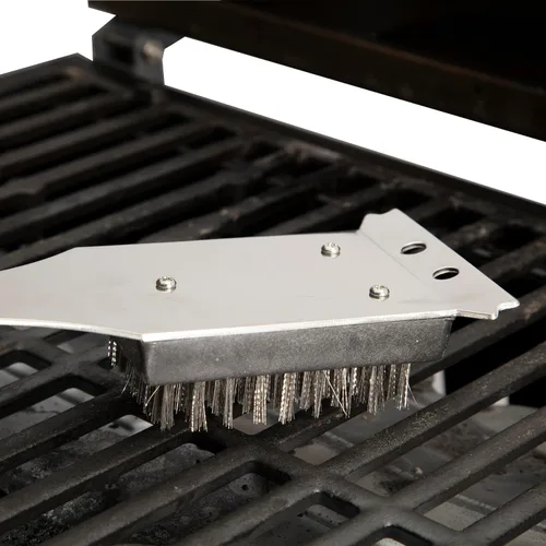 Vista 2 de Cuisinart Cepillo limpiador de parrilla de acero inoxidable de 16.5 pulgadas de largo y raspador para barbacoa, plancha, parrillas, herramienta