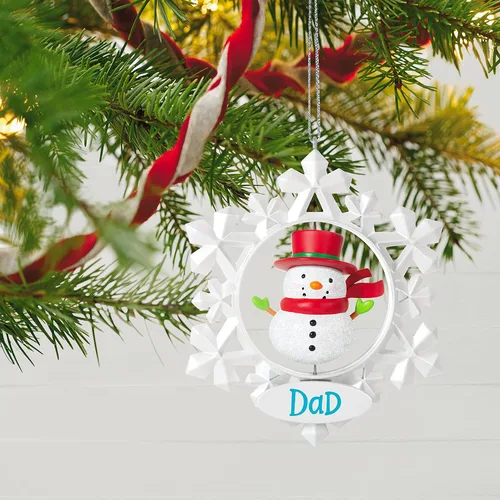 Vista 6 de Hallmark Keepsake Adorno navideño 2021, copo de nieve para papá