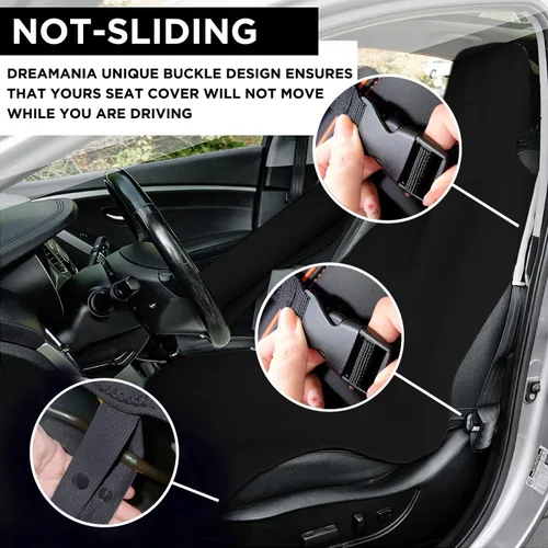 Vista 4 de Funda de asiento impermeable, protector de asiento de automóvil mejorado contra el sudor, perfecto para asiento universal antideslizante