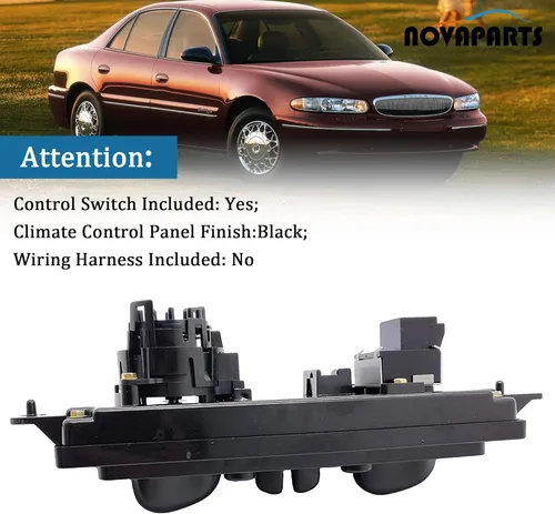 Vista 4 de NOVAPARTS 599199 Calentador A/C Interruptor de control de clima dual para 2000 2001 2002 2003 2004 2005 Buick Century 3.1L 2000-2004 Buick Regal