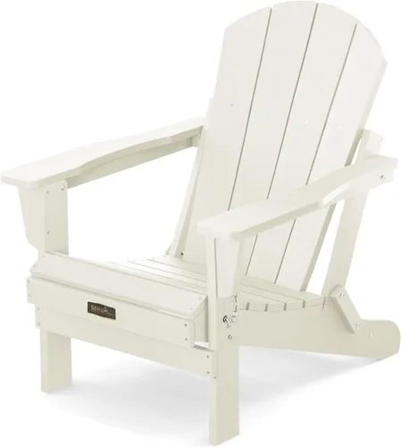 Vista 110 de SERWALL - Juego de sillas Adirondack de 2 para patio, jardín, al aire libre, fogata - (Plegable, gris)