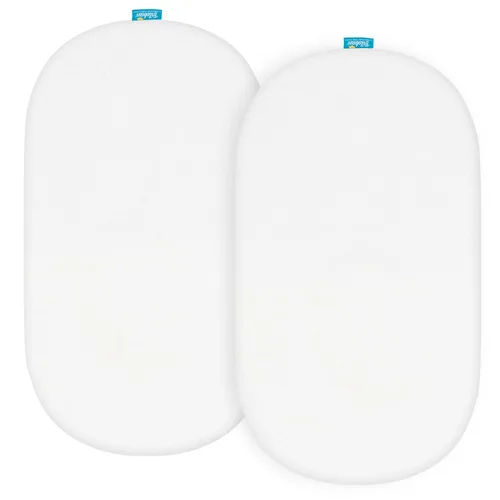 Vista 20 de Sábanas de moisés aptas para Halo Bassinest Swivel/Flex/Glide Sleeper y 4moms mamaRoo Sleep Moisés, 100% algodón, paquete de 2, sábana de moisés