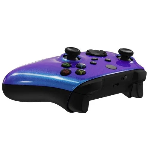 Vista 4 de Glossy Enigma - Controlador sin MODDED compatible con Xbox One Series X diseño único personalizado conector de 0138in