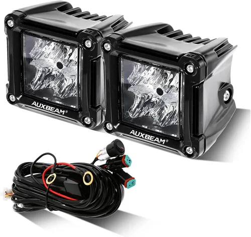 Vista 9 de Cubiertas protectoras de luz negra de la serie FA de Auxbeam, tapa de lente de luz de cápsula LED de 3 pulgadas para todoterreno, protector contra