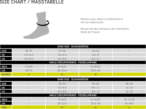 Vista 2 de Mid Support Compression Achilles Short Socks, BlackGrey, Men, V