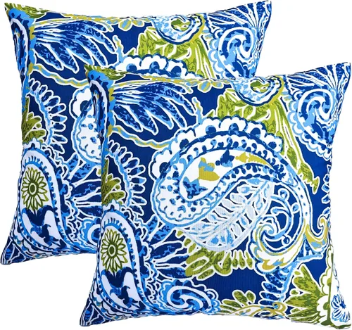 JMGBird Juego de 2 fundas de almohada de 18 x 18 pulgadas, cuadradas, decorativas, para interiores y exteriores, funda de cojín suave, decoración