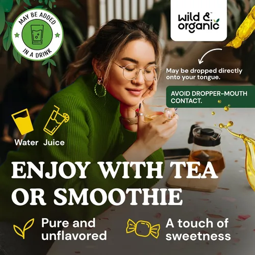 Vista 7 de Wild & Organic Tintura de extracto de corteza de Arjuna - Soporte antioxidante - Suplemento de extracto de Terminalia Arjuna - Añadir al té