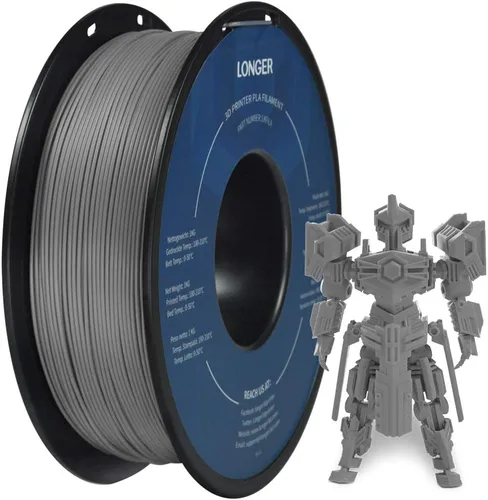 LONGER Filamento de impresora 3D PLA de 1.75 milímetros, precisión dimensional +/- 0.02 milímetros, sin enredos, respetuoso con el medio ambiente,