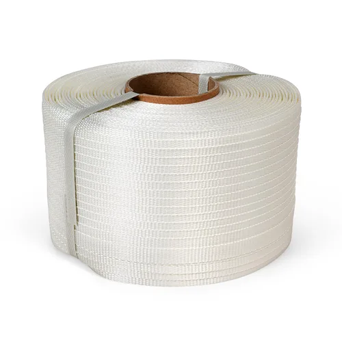 Flejes de cable de poliéster tejido, 1/2 pulgada x 1500 pies x 825 libras, resistencia a la rotura, cuerda plana de servicio medio, resistente a la
