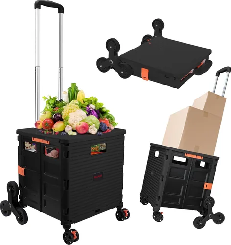 Vista 26 de Ruedas de Repuesto para Subir Escaleras para Carrito de Compras y Lavandería, Ruedas para Subir Escaleras de Carrito de Compras Triangular Trolley