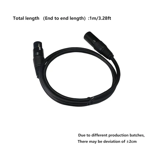 Vista 4 de (3.3 ft) DMX Stage Light Cable, DJ XLR Cable, SinLoon hembra XLR de 3 pines a conector XLR DMX macho de 5 pines para luz de cabeza móvil con entrada