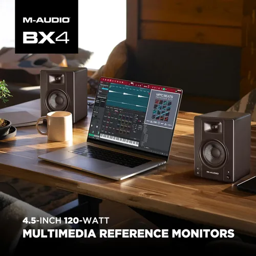 Vista 7 de M-AUDIO Par de monitores de estudio con cable de 4.5" BX4