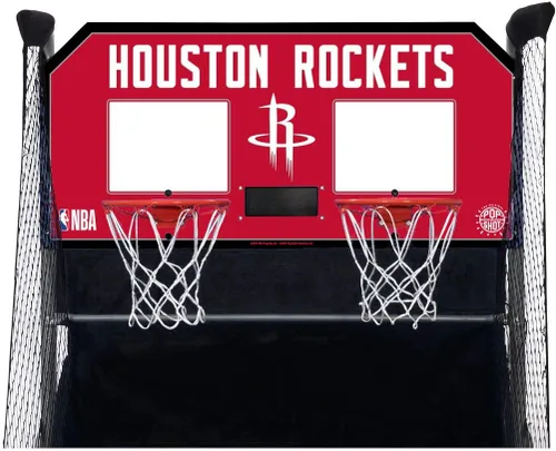 Vista 2 de Pop-A-Shot - Home Dual Shot Arcade Basketball Game with NBA Graphics l Sensor Scoring l 16 Game Modes l 7 Balls l Foldable Storage l for All NBA Fans