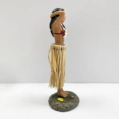 Vista 2 de Tablero hawaiano de muñeca bailarina, centros de mesa de niña, mini decoraciones de tablero de instrumentos para tablero de automóvil, hogar