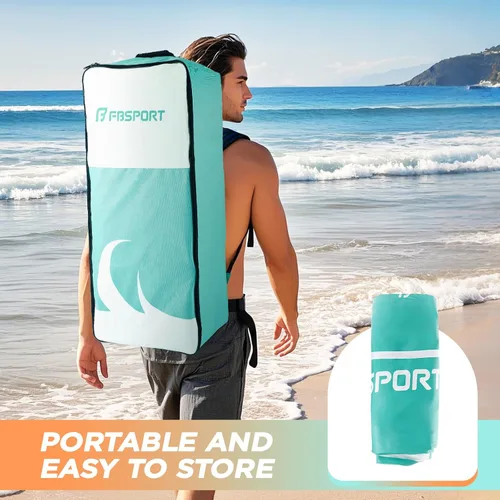 Vista 26 de FBSPORT Tabla de remo de pie prémium de 11 pies, tabla de yoga con accesorios de SUP y bolsa de transporte, amplia posición, control de surf