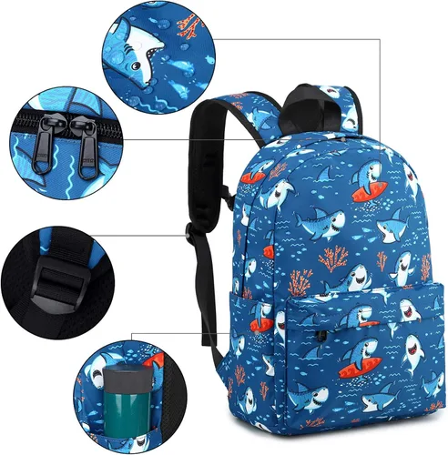 Vista 6 de CAMTOP Mochila preescolar para niños, mochila de jardín de infantes, mochila escolar, M