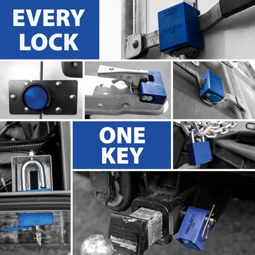 Vista 6 de PACLOCK Candado de la serie Job-Box Lock, compre American Act obediente, aluminio anodizado plateado, cilindro de 6 pines de alta seguridad, un