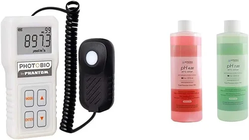 Vista 10 de PHOTOBIO Medidor avanzado PAR del sensor cuántico LGBQM2, APERA Instruments AI209 kit del probador del pH, exactitud de ±0.1