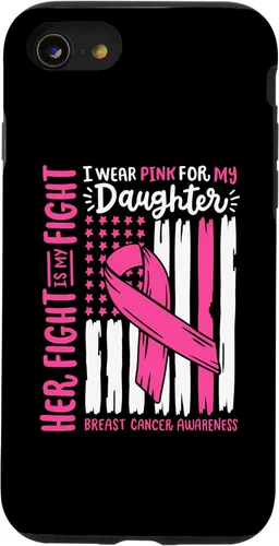 Vista 18 de Breast Cancer Flag I Wear Pink Daughter Her Fight My Fight Case for iPhone 16