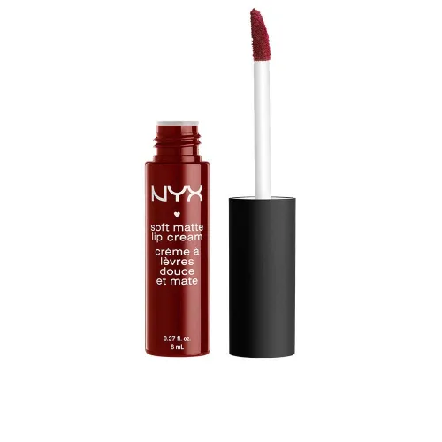 Vista 23 de NYX PROFESSIONAL MAKEUP Crema labial suave mate, lápiz labial líquido ligero - Budapest (Mauva profunda con matiz rojo)