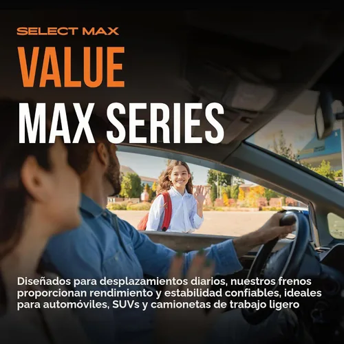 Vista 3 de Max Advanced Brakes Kit de freno delantero para Chevrolet Spark Serie ValueMax