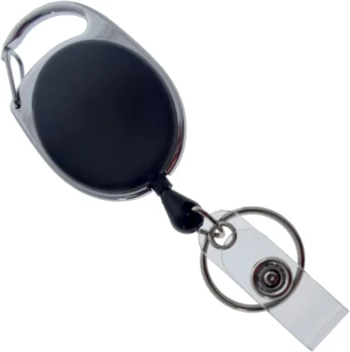 Vista 3 de Specialist ID - Soporte vertical de plástico duro, 2 cargas laterales, múltiples tarjetas con carrete retráctil, clip de mosquetón para cinturón