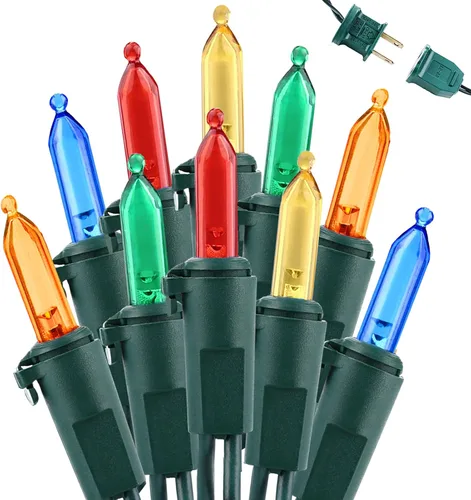 Vista 13 de Brizled Luces de Navidad, 33 pies, 100 LED Conectables de Extremo a Extremo, Mini Luces de Cadena de Navidad, 120V Certificadas UL, Blanco Frío, Luz