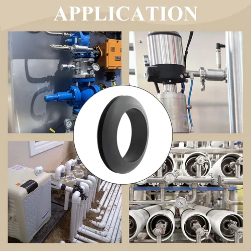 Vista 6 de Bonsicoky 20 ojales de goma de 1 pulgada, ojales de goma negra para cables, cortafuegos, cables, automotriz