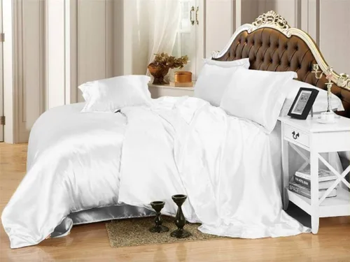 Vista 4 de Juego de 3 piezas, seda satinada súper suave y de fácil cuidado con bolsillo profundo de 12 pulgadas, resistente a las arrugas, la decoloración