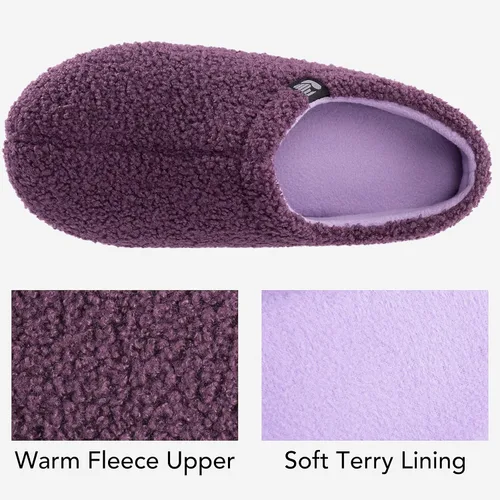 Vista 5 de RockDove - Pantuflas de vellón de estilo cerrado para mujer, ideales para interiores