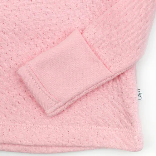 Vista 2 de HonestBaby Baby Side Snap Matelasse Mini acolchado acogedor 100% algodón orgánico Top