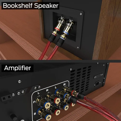 Vista 8 de Monster XP QuickLock - Enchufes tipo banana autoengarzados para cable de altavoz con contactos de oro de 24 quilates, 2 pares (4 en total), ideales