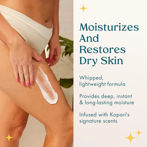 Vista 3 de Kopari Ultra Restore - Mantequilla corporal, fórmula ligera batida, ácido hialurónico y mantequilla de mango, humedad profunda y duradera, vainilla