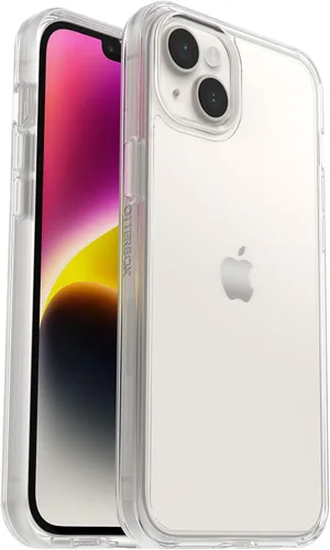 Vista 2 de Paquete de OtterBox SYMMETRY CLEAR SERIES para iPhone 14 Plus - Protector de pantalla transparente + OtterBox ALFA GLASS SERIES ANTIMICROBIAL