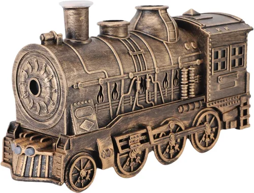 Diydeg Train Diffuser, 300ml Quiet Vintage Steam Train Essential Oil Diffuser with Night Light, Cool Mist Humidifier Diffuser for Bedroom Desk