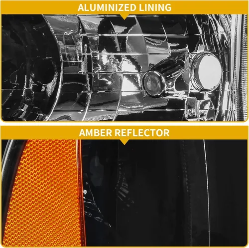 Vista 3 de DWVO Ensamble de faros Compatible con 1994-2001 Dodge Ram 1500/1994 1995 1996 1997 1998 1999 2000 2001 2002 Dodge Ram 2500 3500 Faros de repuesto