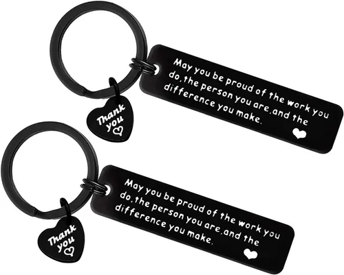 Llavero de acero inoxidable con texto en inglés May You be Proud of the Work You Do, regalo para voluntario, entrenador, mentor, enfermera, médico,