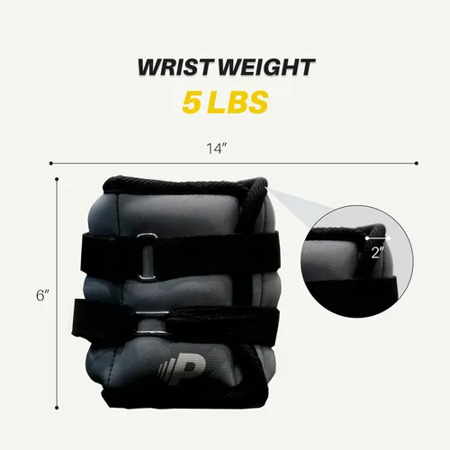 Vista 4 de Premier Pitching Wrist Weight Set Adjustable Neoprene Weighted Hand Weights Strength Training Fitness Workout, Running, Lifting Hook and Loop